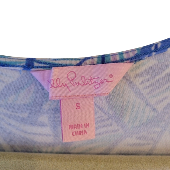 Lilly Pulitzer Paulina Blue Bennett Let's Mango jumpsuit- S.            J90 - Picture 4 of 11